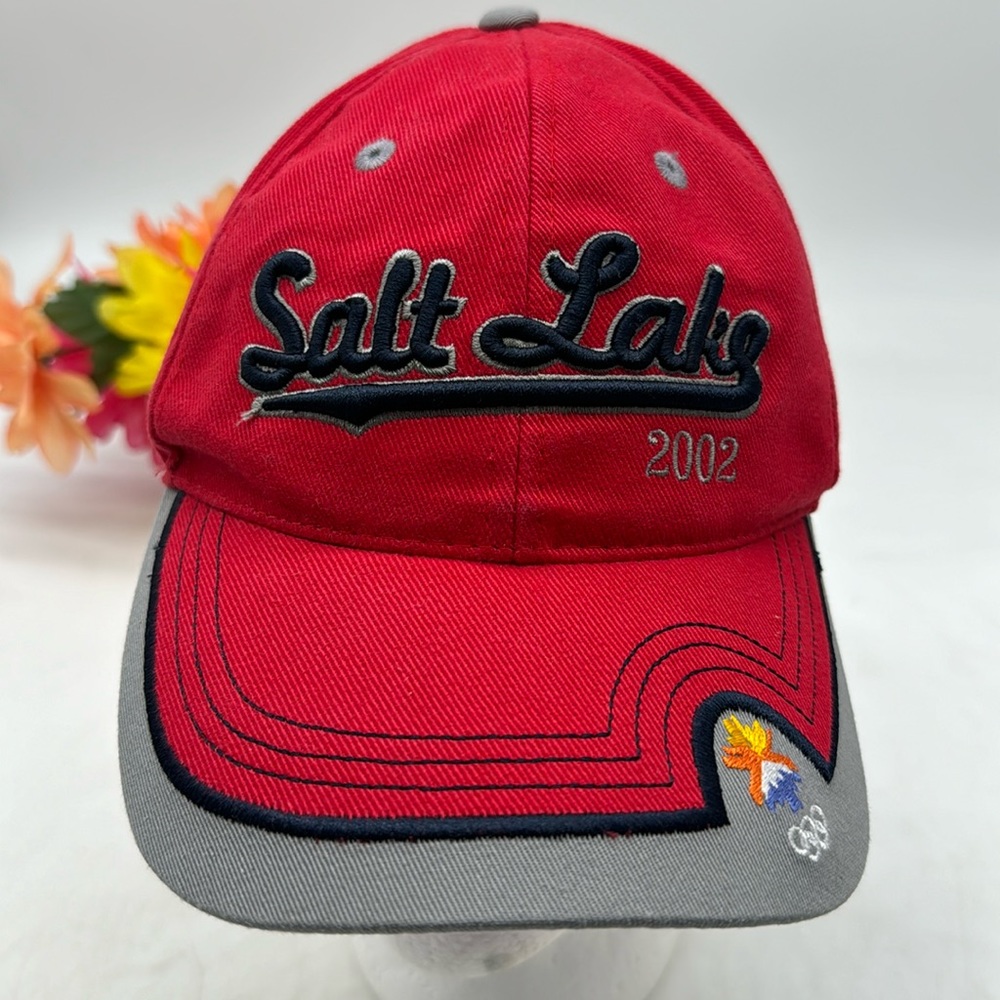 Salt Lake City Olympic Games 2002 Red Baseball Hat HT5531D